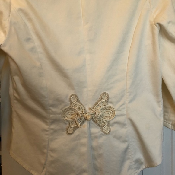 Cotton cream color jacket size 6 - Picture 4 of 5